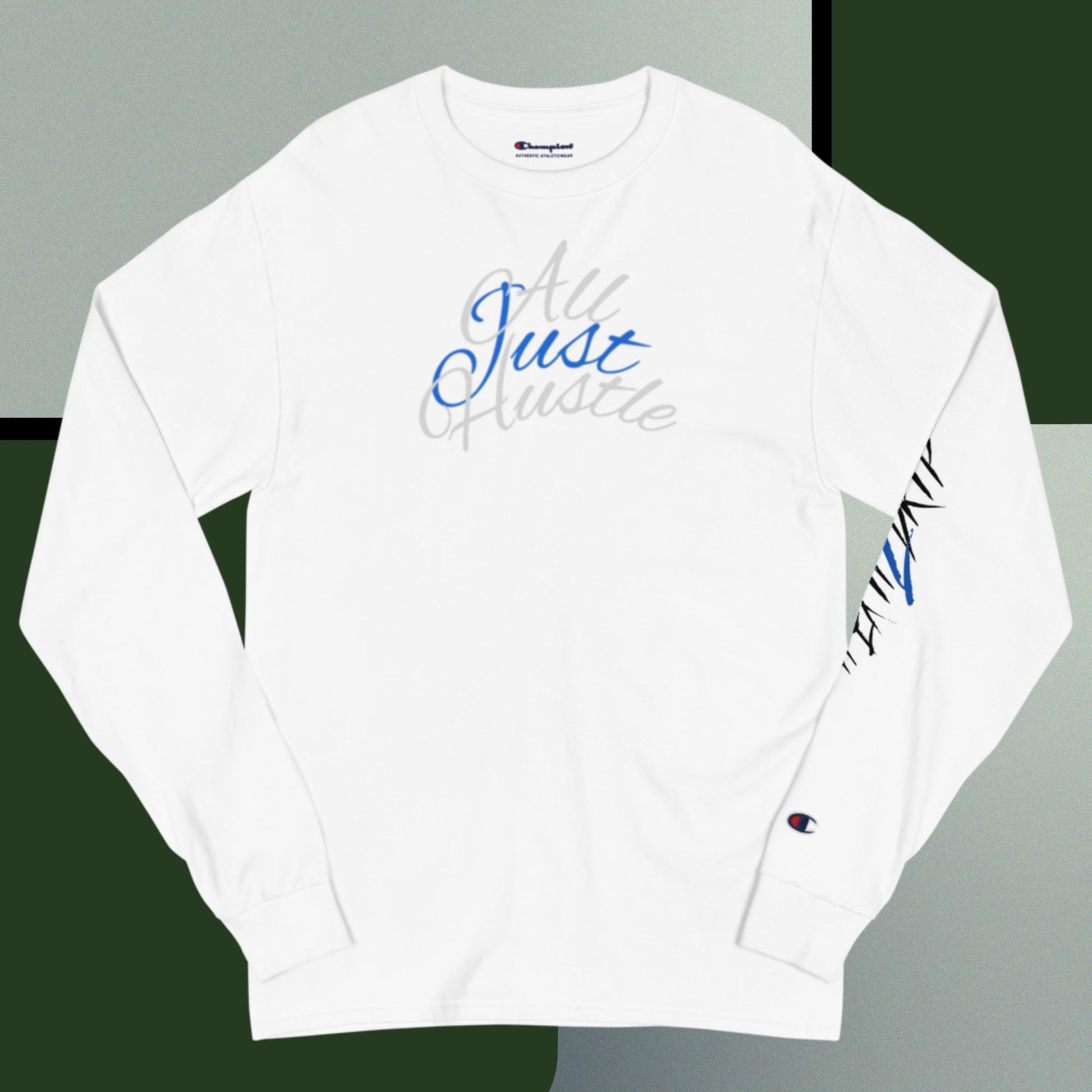 Men's Champion Long Sleeve All Just Hustle Official design Shirt – All Just  Hustle Official Clothing Apparel
