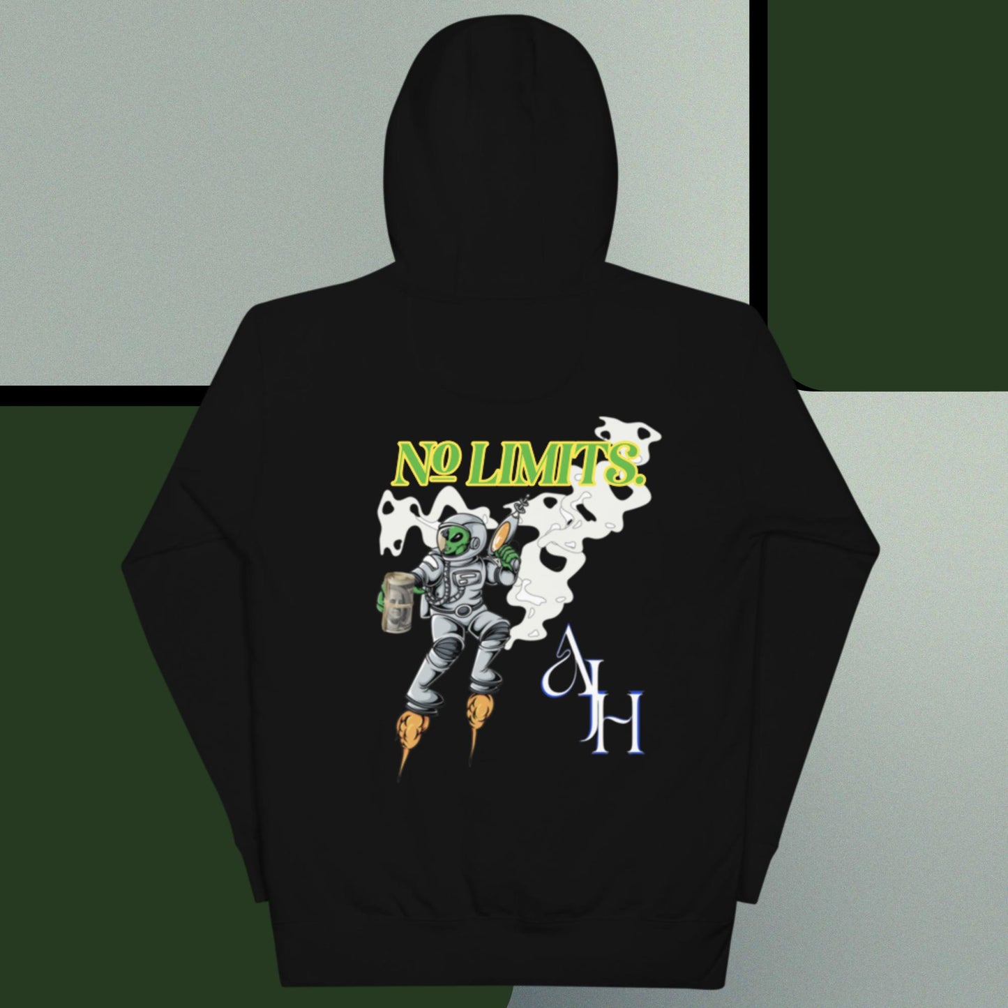 "NO LIMITS." ALL JUST HUSTLE OFFICIAL HOODIE